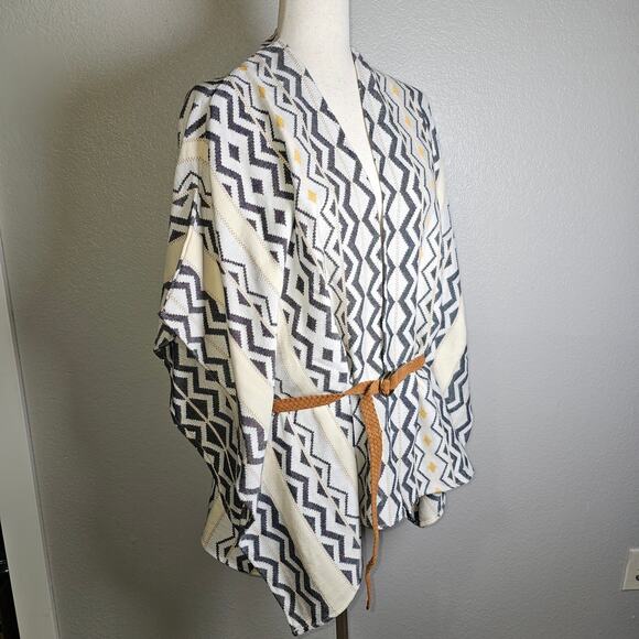 NWT By Design Western Belted Aztec Shawl top 100% Cotton, Old West XL / XXL - Picture 3 of 12